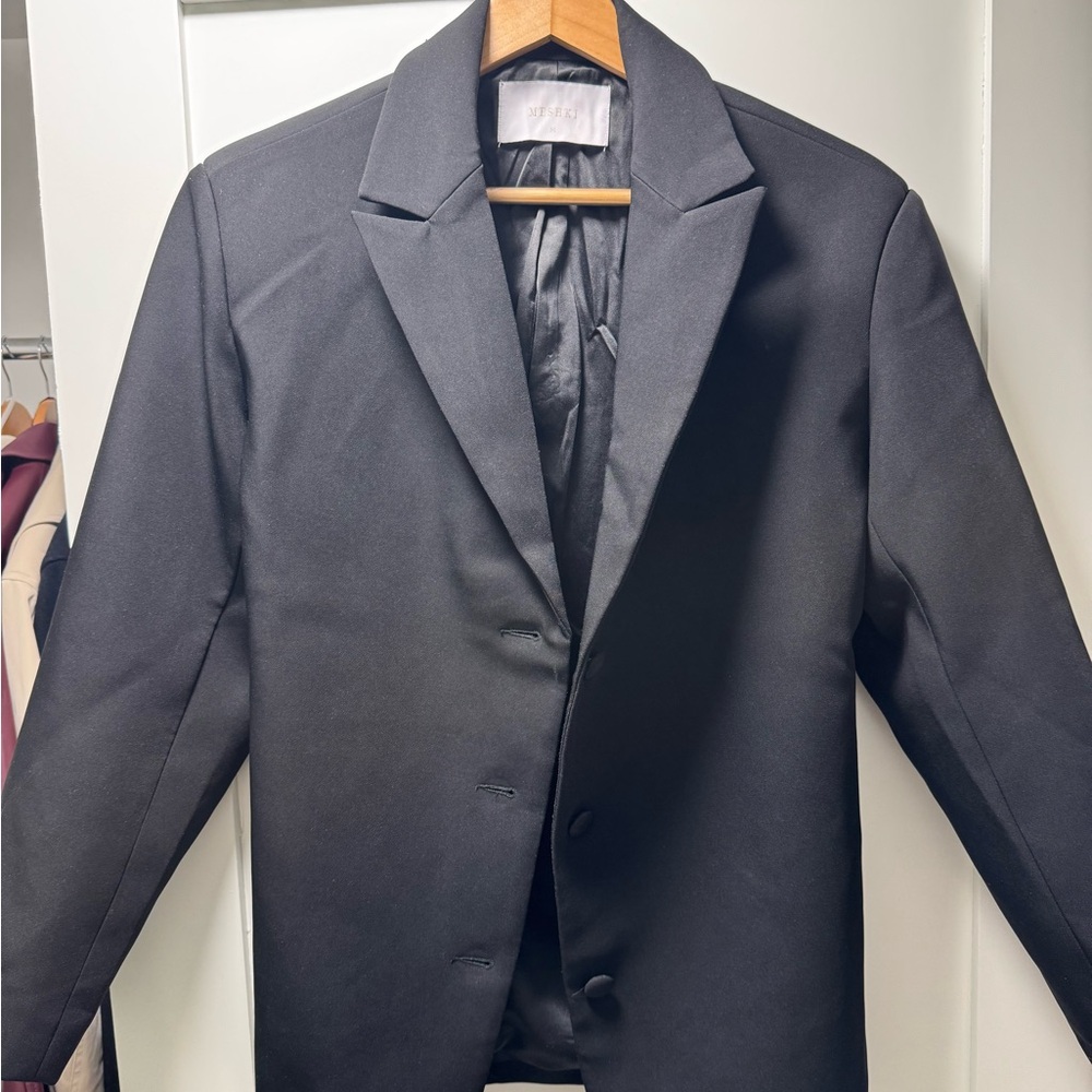 Meshki Elegant Charcoal Blazer